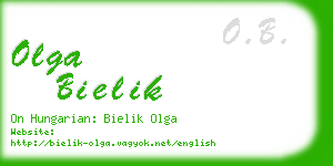 olga bielik business card